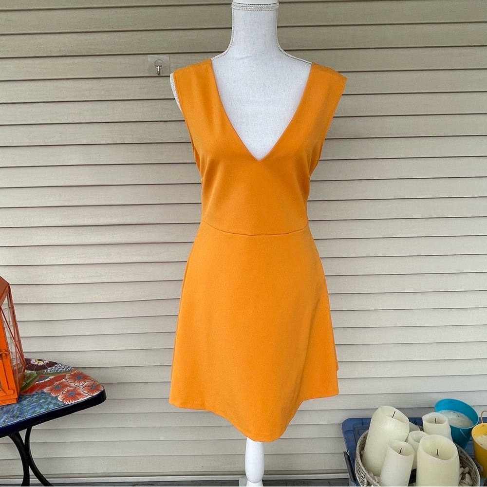 Zara Cut Out Fit & Flare Mini Dress Size L
